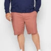 BadRhino Big & Tall Brick Orange Stretch Chino Shorts