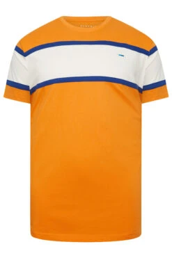 BadRhino Big & Tall Orange Stripe Panel T-Shirt -Menswear Mode Sales Store 886e98f0 55a5 4f 207986 X