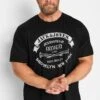 JACK & JONES Big & Tall Black 'Brooklyn New York' Slogan T-Shirt