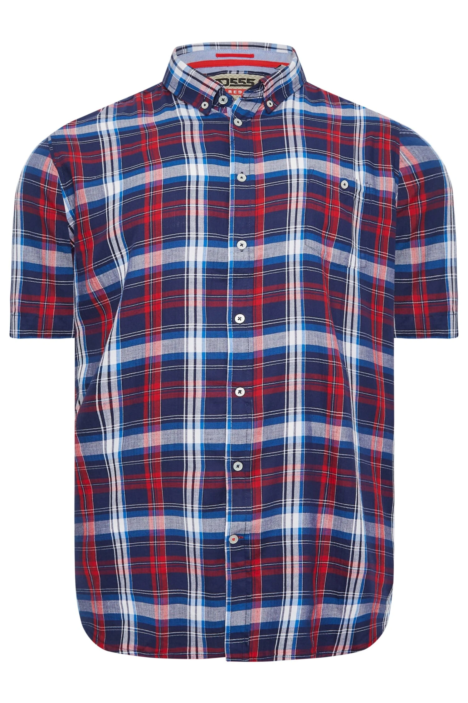 D555 Big & Tall Red Check Print Shirt 3 D555 Big & Tall Red Check Print Shirt - Image 3