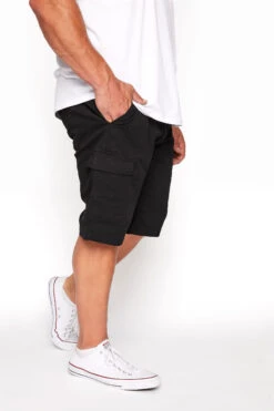 BadRhino Big & Tall Black Stretch Cargo Shorts