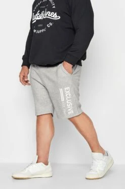 BadRhino Big & Tall Grey Athletic Jogger Shorts