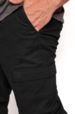 BadRhino Big & Tall Black Stretch Cargo Trousers -Menswear Mode Sales Store 8d3a8a5a c636 4a 204905 D