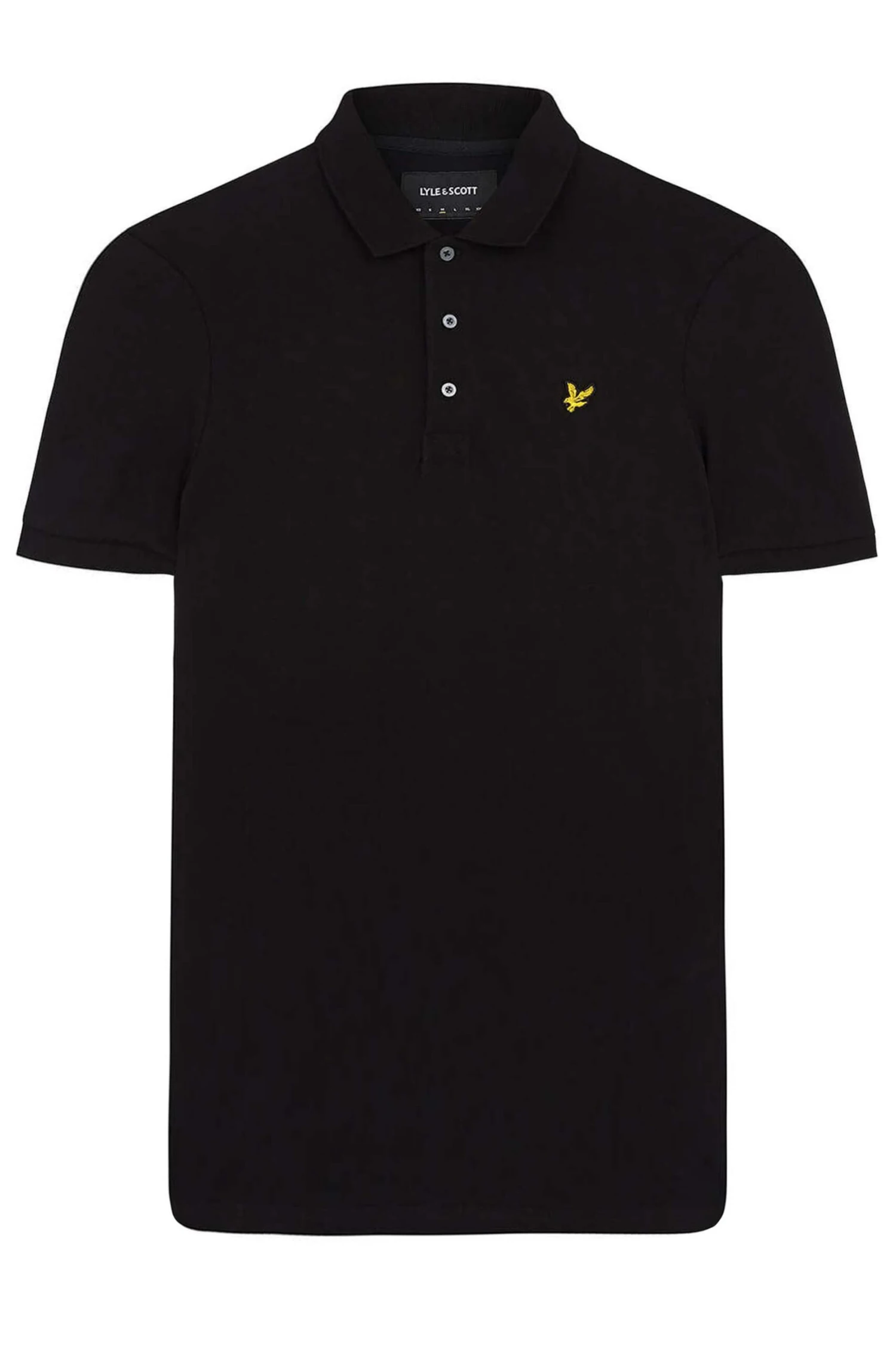 LYLE & SCOTT Big & Tall Black Core Polo Shirt 2 LYLE & SCOTT Big & Tall Black Core Polo Shirt - Image 2