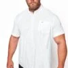 BadRhino Big & Tall White Short Sleeve Oxford Shirt