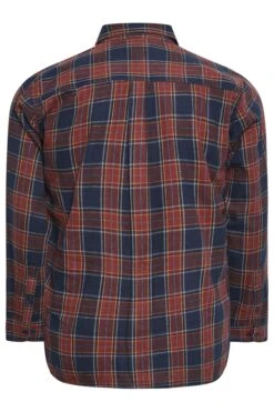 BadRhino Big & Tall Red Brushed Cotton Check Long Sleeve Shirt -Menswear Mode Sales Store 92a6ad0f 0eac 42 208703 Y