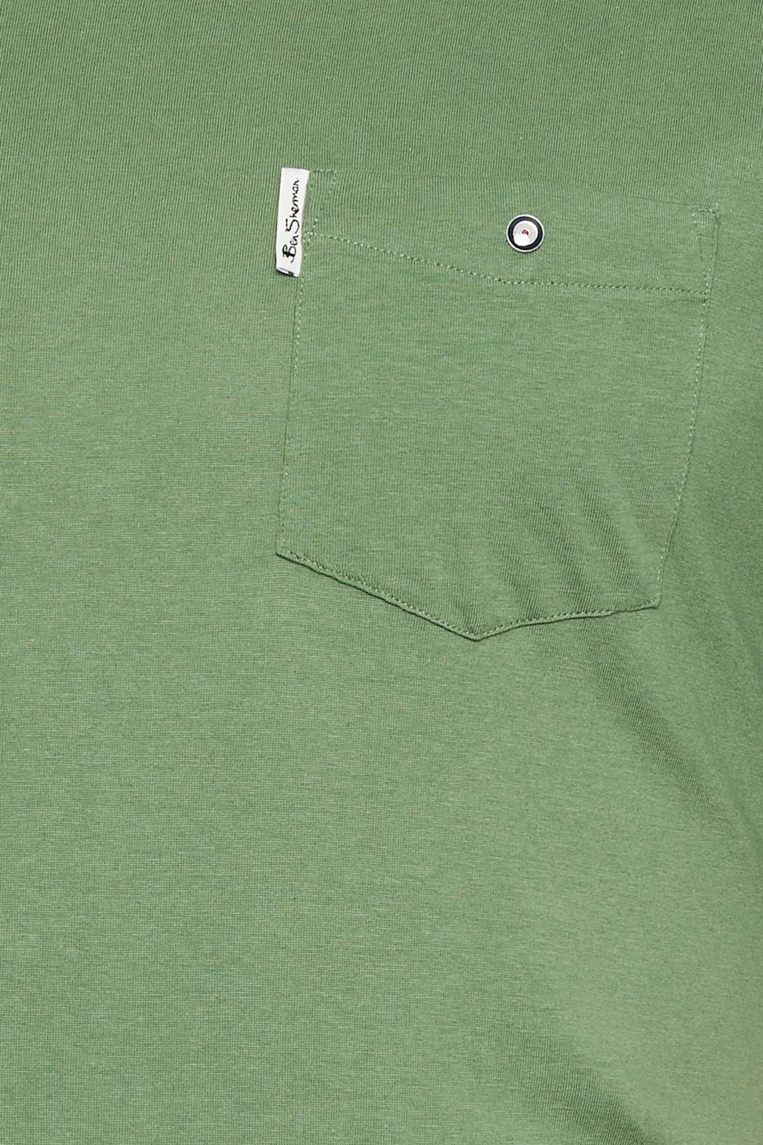 BEN SHERMAN Big & Tall Rich Fern Green Signature Pocket T-Shirt 2 BEN SHERMAN Big & Tall Rich Fern Green Signature Pocket T-Shirt - Image 2