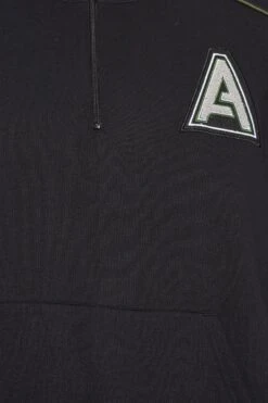 STUDIO A Big & Tall Black Zip Neck Sweatshirt -Menswear Mode Sales Store 95d45336 1bba 4c 208508 Z