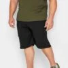 KAM Big & Tall Black Cargo Lounge Shorts