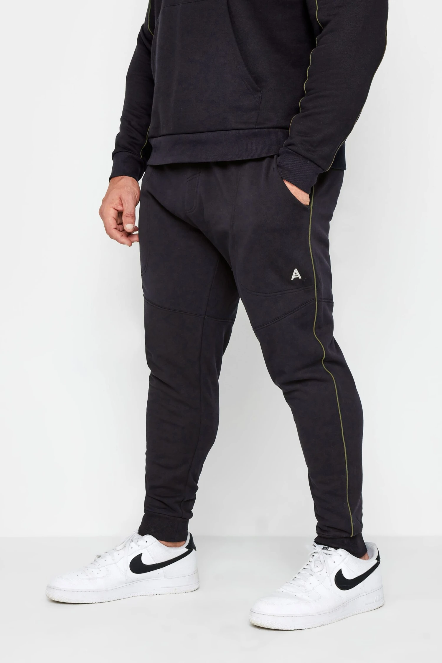 STUDIO A Big & Tall Black Joggers 1 STUDIO A Big & Tall Black Joggers