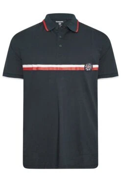 LAMBRETTA Big & Tall Navy Blue Stripe Polo Shirt -Menswear Mode Sales Store 98323934 06a9 42 207827 X