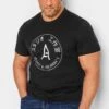 STUDIO A Big & Tall Black Logo Print T-Shirt