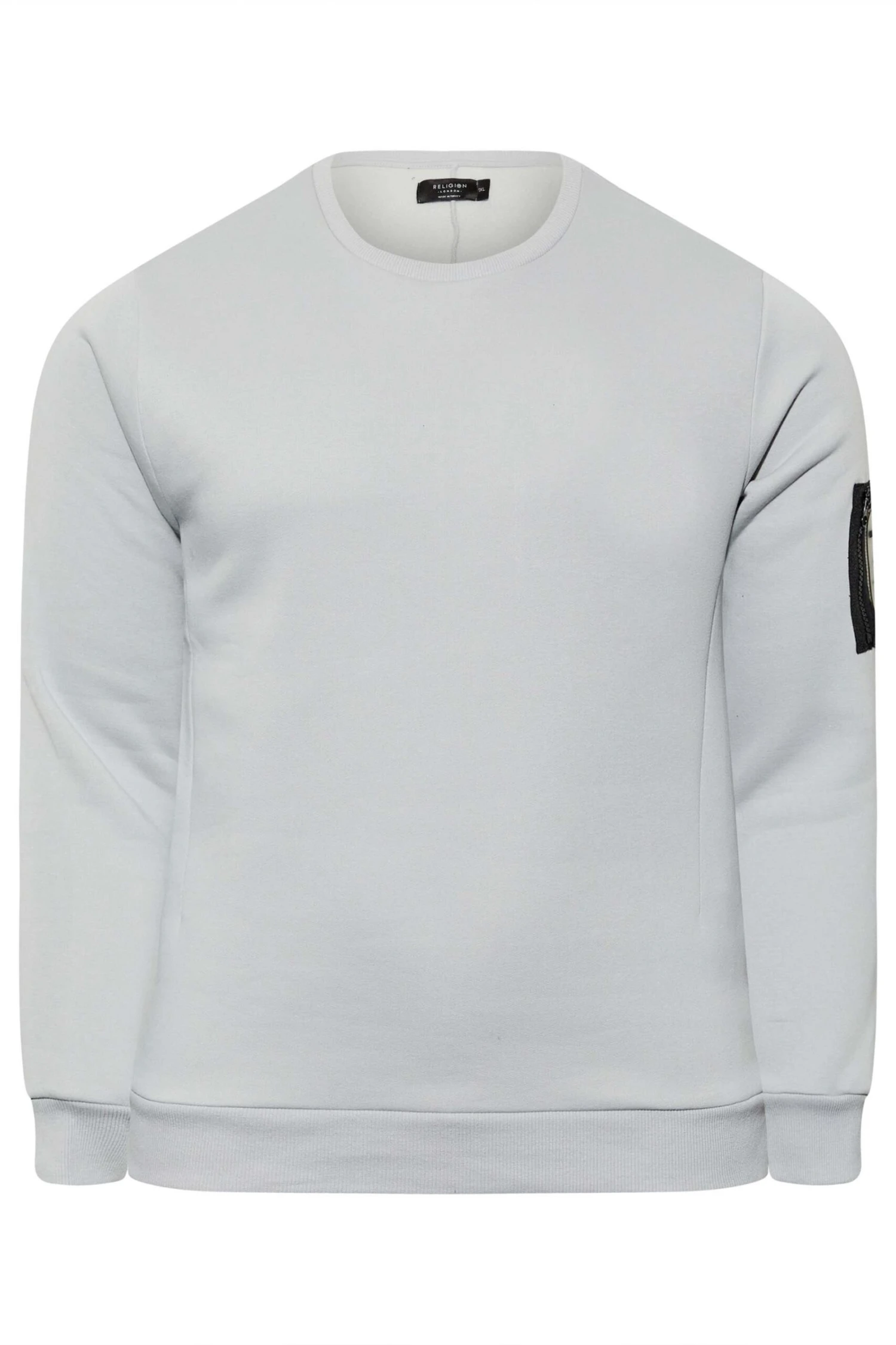 RELIGION Big & Tall Light Blue Slider Crew Sweatshirt 3 RELIGION Big & Tall Light Blue Slider Crew Sweatshirt - Image 3