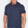 LYLE & SCOTT Big & Tall Navy Blue Core Polo Shirt