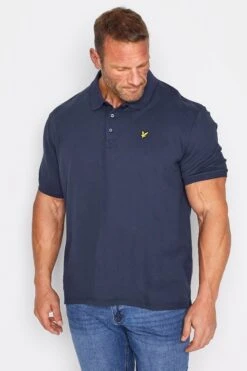 LYLE & SCOTT Big & Tall Navy Blue Core Polo Shirt