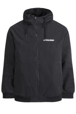 JACK & JONES Big & Tall Black Bomber Zip Up Hoodie -Menswear Mode Sales Store 99824909 44f9 40 208188 X