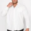 BadRhino Big & Tall White Poplin Long Sleeve Shirt