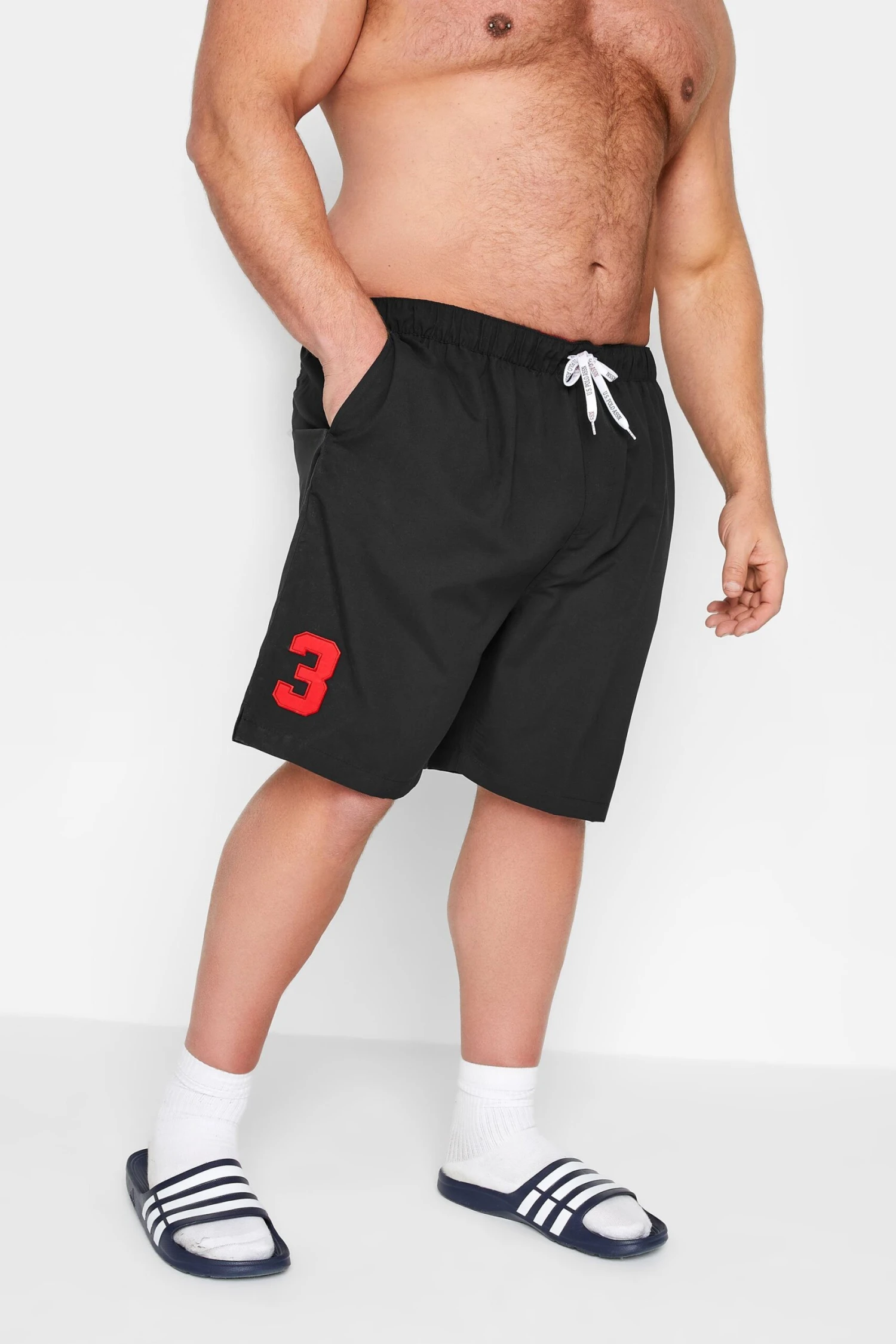 U.S. POLO ASSN. Big & Tall Black Player 3 Swim Shorts 1 U.S. POLO ASSN. Big & Tall Black Player 3 Swim Shorts