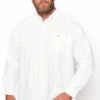 BadRhino Big & Tall White Long Sleeve Oxford Shirt