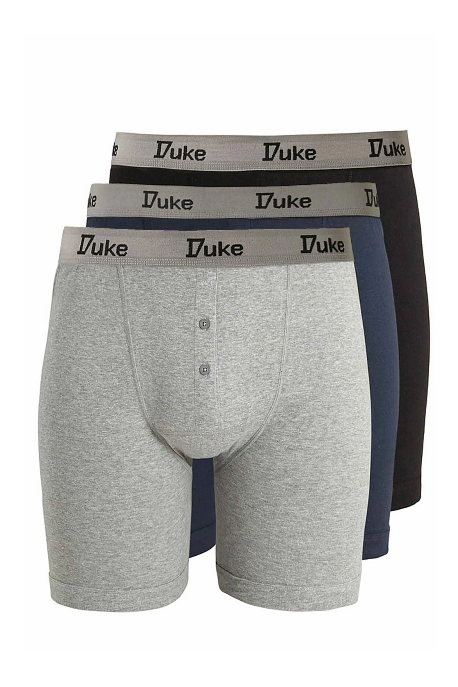 D555 Big & Tall 3 PACK Grey Assorted Boxer Shorts - Image 2