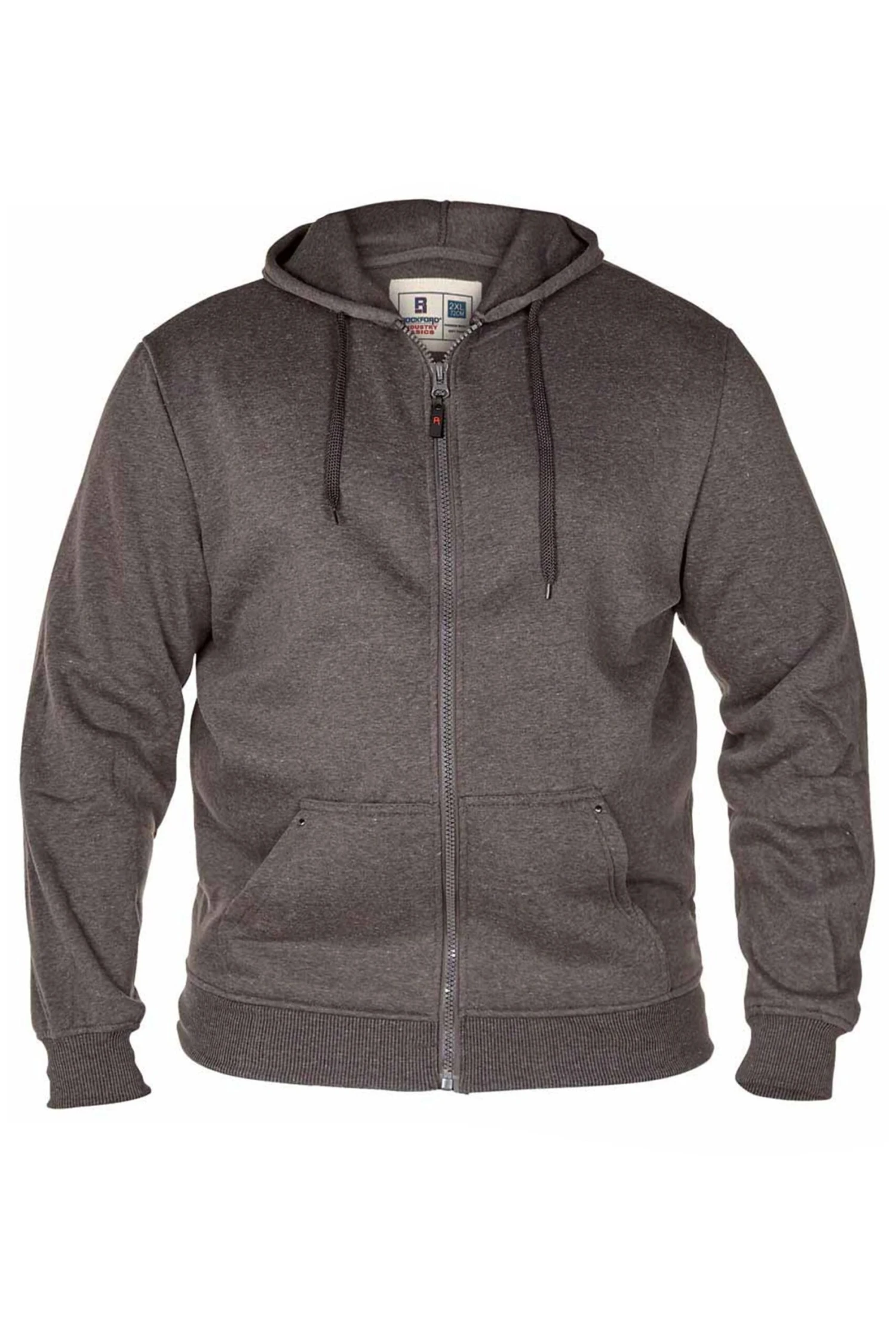 D555 Big & Tall Rockford Grey Cantor Zip Through Hoodie 2 D555 Big & Tall Rockford Grey Cantor Zip Through Hoodie - Image 2