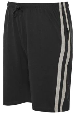 ED BAXTER Big & Tall Black Lounge Jogger Shorts -Menswear Mode Sales Store Ed Baxter Lounging Shorts Black 203444 7830