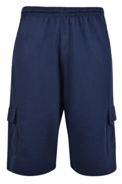 KAM Big & Tall Navy Blue Cargo Lounge Shorts -Menswear Mode Sales Store Kam Lounge Shorts Navy 203576 cbae