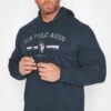 U.S. POLO ASSN. Big & Tall Navy Blue Stripe Rider Hoodie