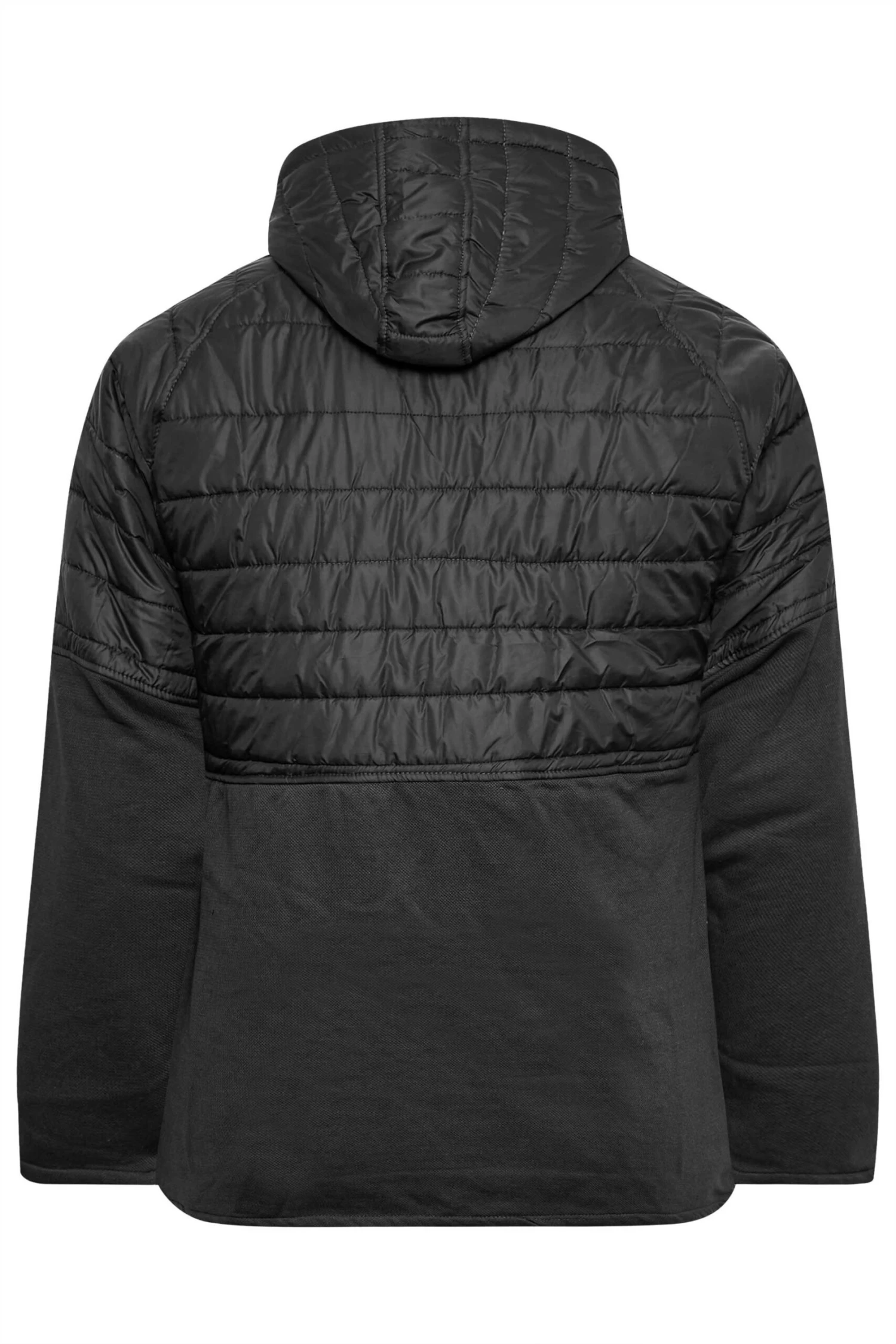 KAM Big & Tall Black Pique Hoodie 3 KAM Big & Tall Black Pique Hoodie - Image 3