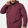 BadRhino Burgundy Red Zip Through Hoodie