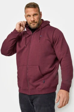BadRhino Burgundy Red Zip Through Hoodie