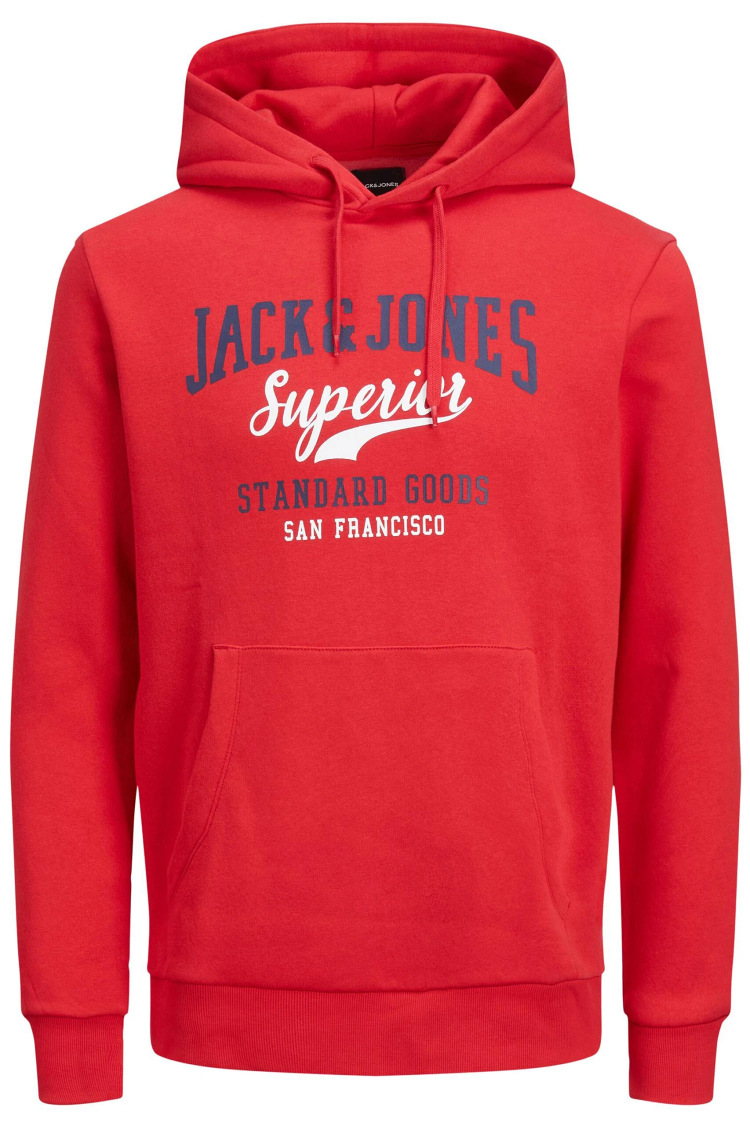 JACK & JONES Big & Tall Red Logo Sweat Hoodie 2 JACK & JONES Big & Tall Red Logo Sweat Hoodie - Image 2