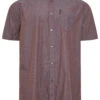 Ben Sherman Big & Tall Red Gingham Short Sleeve Shirt