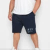 BadRhino Big & Tall Navy Blue '1922' Jogger Shorts