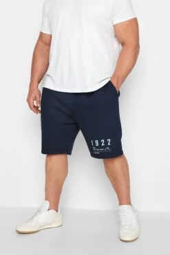 BadRhino Big & Tall Navy Blue '1922' Jogger Shorts