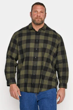 JACK & JONES Big & Tall Green Check Shirt