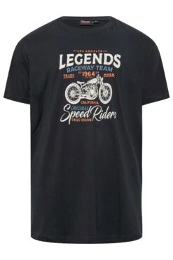 ESPIONAGE Big & Tall Navy Blue 'Legends' Graphic Print T-Shirt -Menswear Mode Sales Store a59eaf85 740b 4c 206835 X
