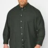 JACK & JONES Big & Tall Forest Green Oxford Shirt