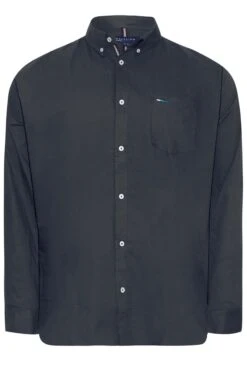 BadRhino Big & Tall Navy Blue Long Sleeve Oxford Shirt -Menswear Mode Sales Store a754b747 0c22 46 203837 XR