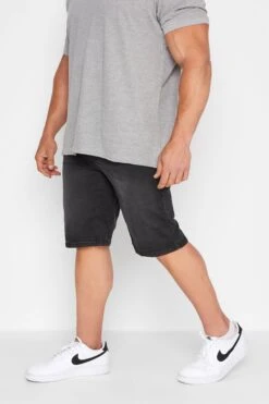 BadRhino Big & Tall Black Washed Denim Shorts