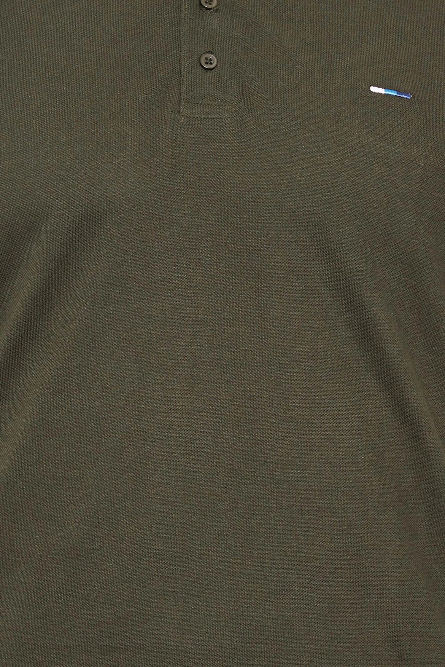 BadRhino Big & Tall Forest Green Tipped Core Polo Shirt 2 BadRhino Big & Tall Forest Green Tipped Core Polo Shirt - Image 2