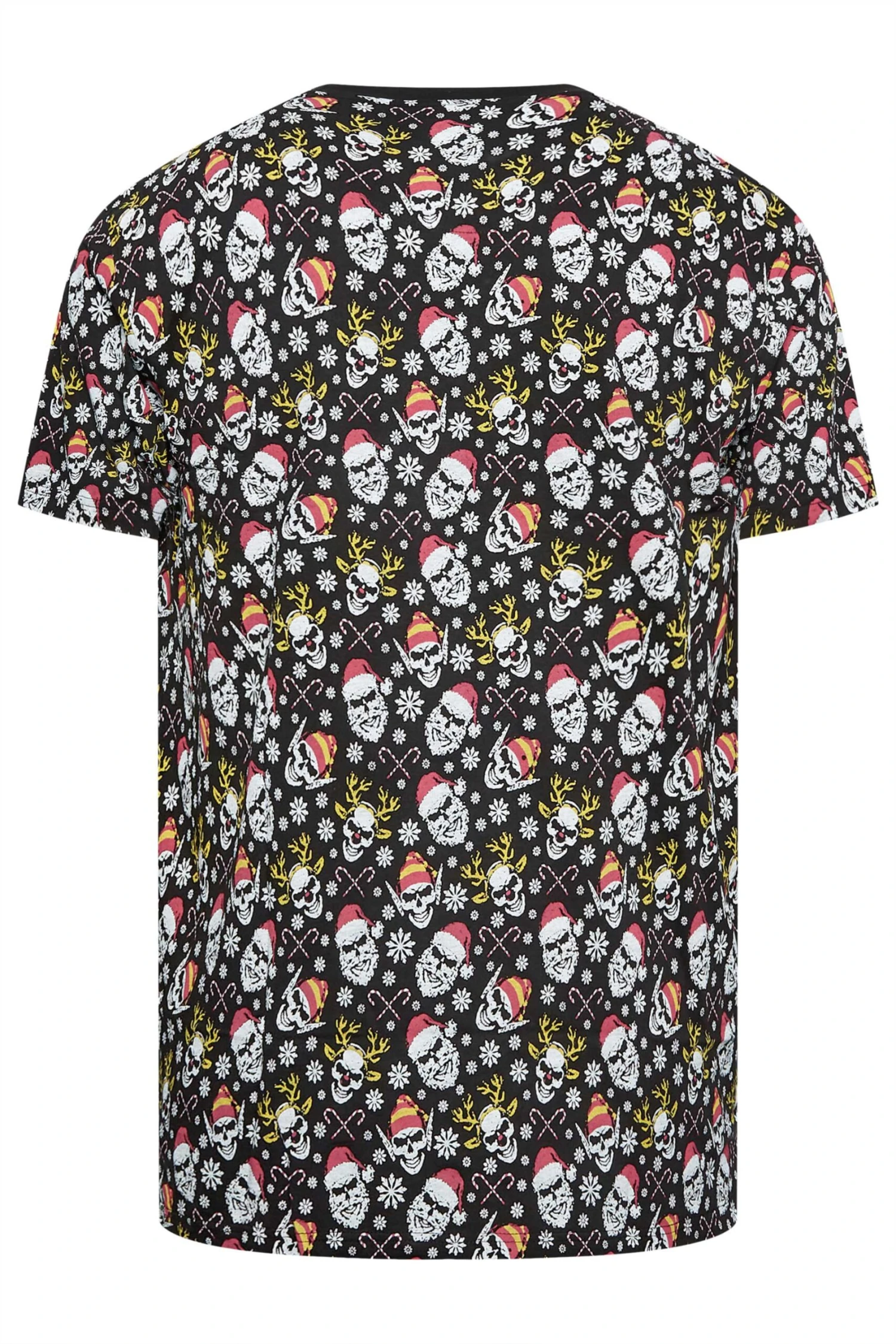 KAM Big & Tall Black Santa Skull Christmas T-Shirt 3 KAM Big & Tall Black Santa Skull Christmas T-Shirt - Image 3