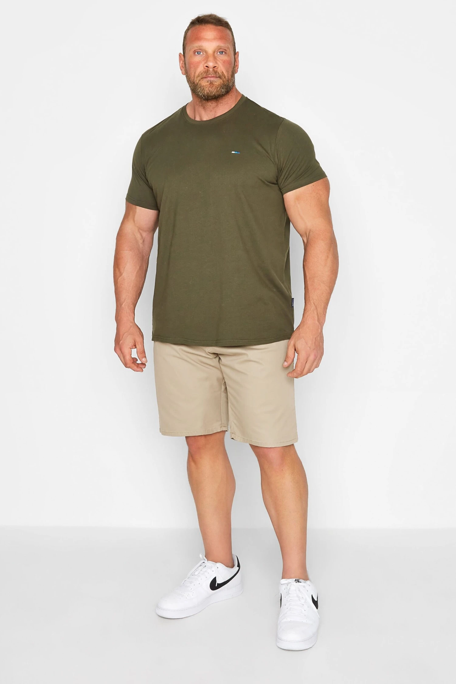 KAM Big & Tall Beige Brown Stretch Chino Shorts 2 KAM Big & Tall Beige Brown Stretch Chino Shorts - Image 2