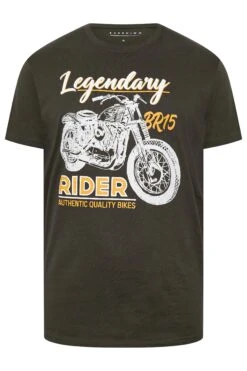 BadRhino Big & Tall Grey Legendary Biker T-Shirt -Menswear Mode Sales Store ac58c2eb 1baf 49 207954 X