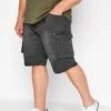 KAM Big & Tall Charcoal Grey Denim Shorts