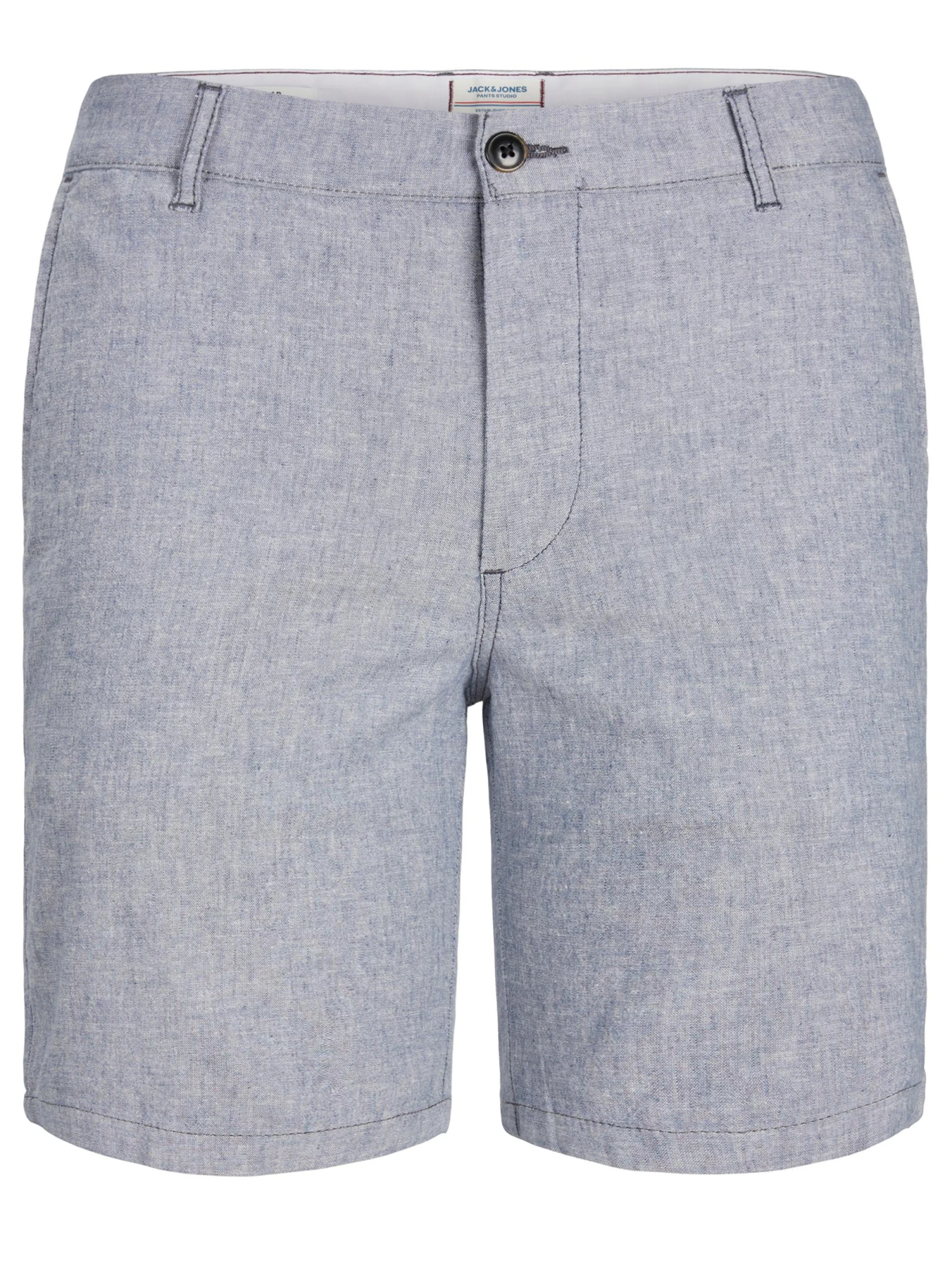 JACK & JONES Big & Tall Blue Linen Blend Chino Shorts 3 JACK & JONES Big & Tall Blue Linen Blend Chino Shorts - Image 3