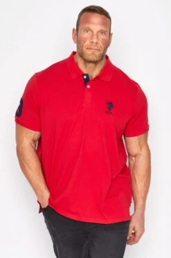 U.S. POLO ASSN. Big & Tall Red Player 3 Polo Shirt