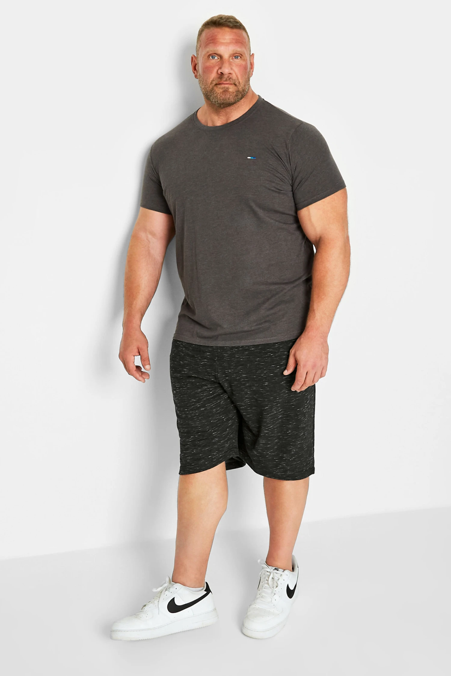 KAM Big & Tall Charcoal Grey Jogger Shorts 2 KAM Big & Tall Charcoal Grey Jogger Shorts - Image 2