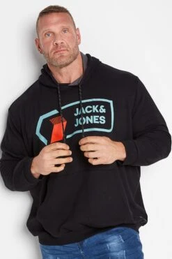JACK & JONES Big & Tall Black Logan Hoodie