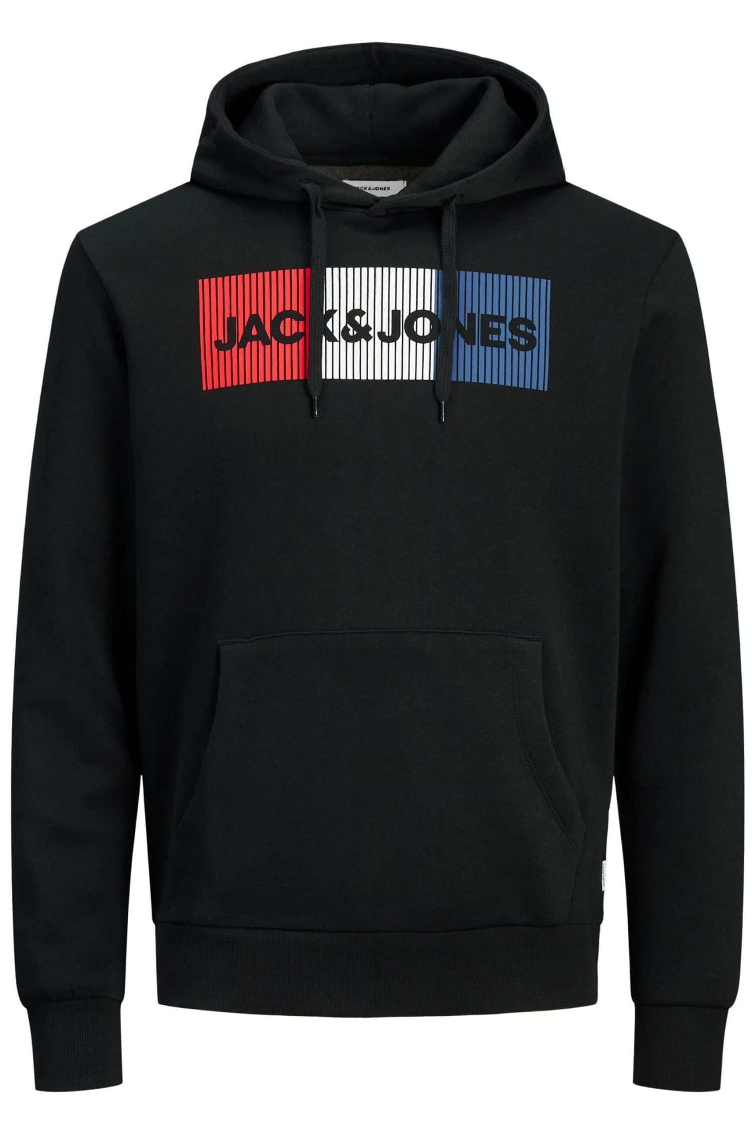 JACK & JONES Big & Tall Black Corp Logo Printed Hoodie 3 JACK & JONES Big & Tall Black Corp Logo Printed Hoodie - Image 3